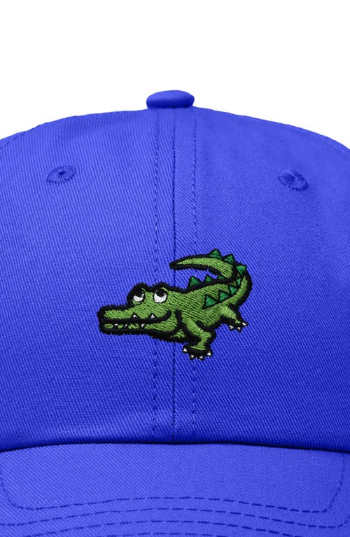 Dalix Alligator Embroidered Wildlife Cap In Royal Blue