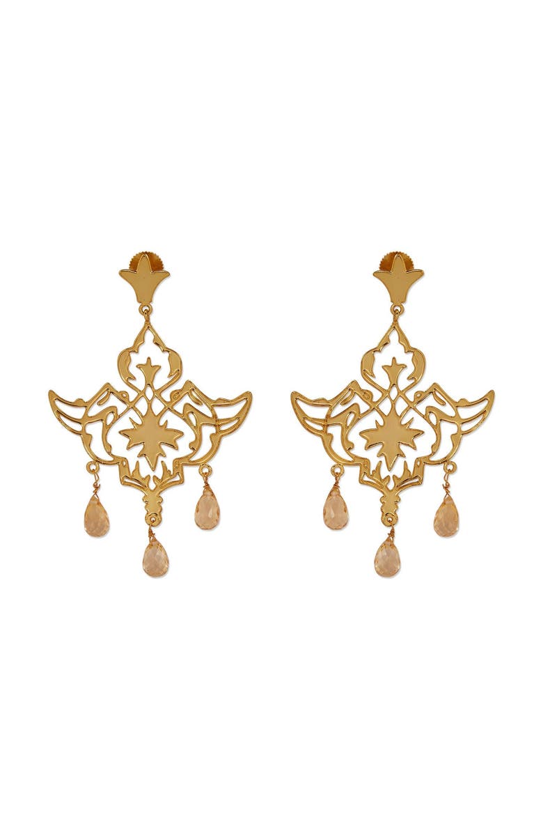 Dhwani Bansal MIR CITRINE DROPS, Alternate, color, Gold Plated