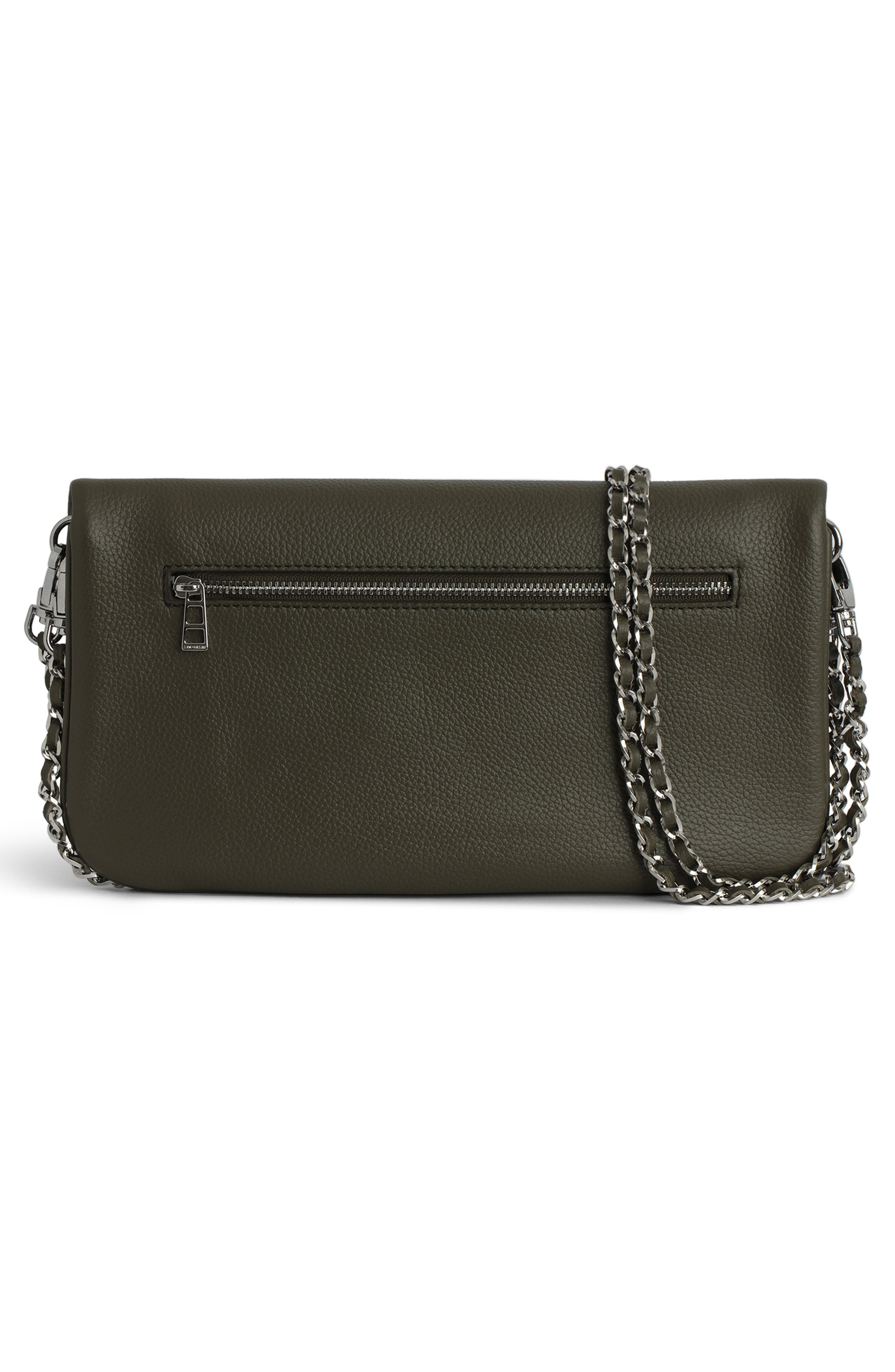 Rock Grained Leather Crossbody Bag, Alternate, color, RECORD