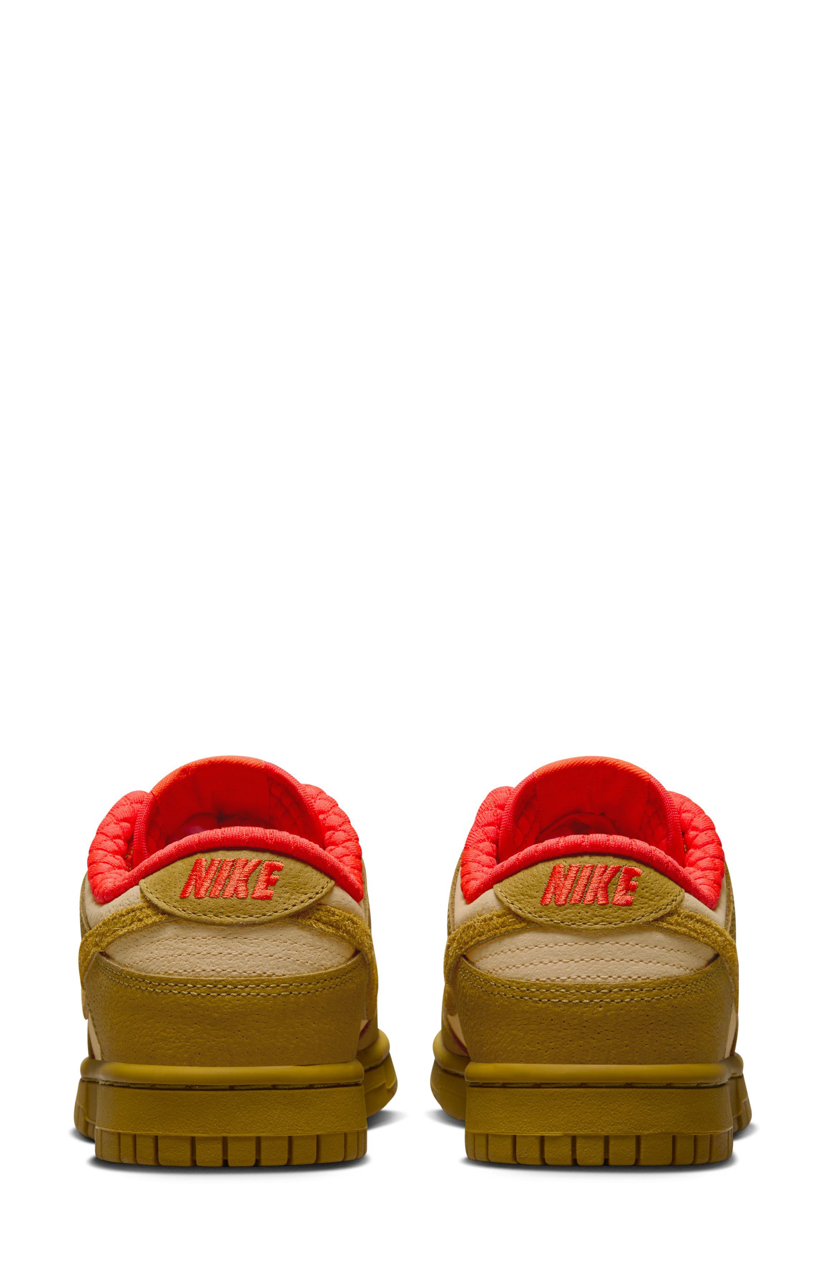 Dunk Low Sneaker, Alternate, color, SESAME/ BRONZINE/ PICANTE RED
