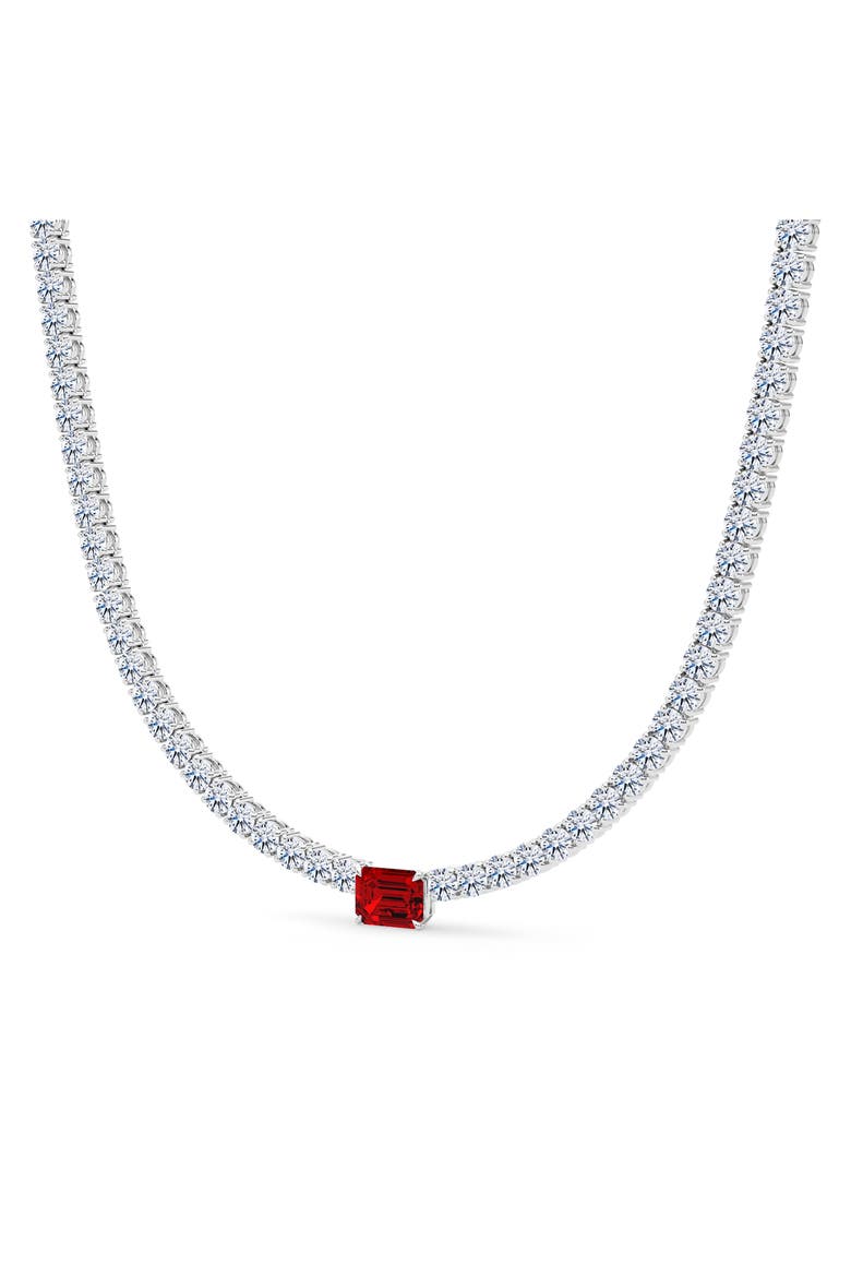 Birthstone Necklace, Alternate, color, 18K WHITE GOLD