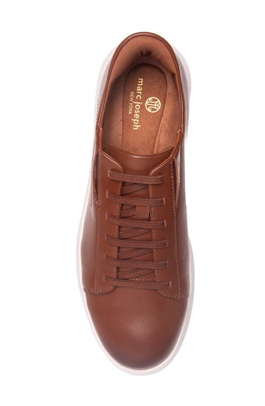 Marc Joseph New York River St Hands-Free Slip On Technology Leather Fashion Sneakers, Alternate, color, Cognac Napa Leather