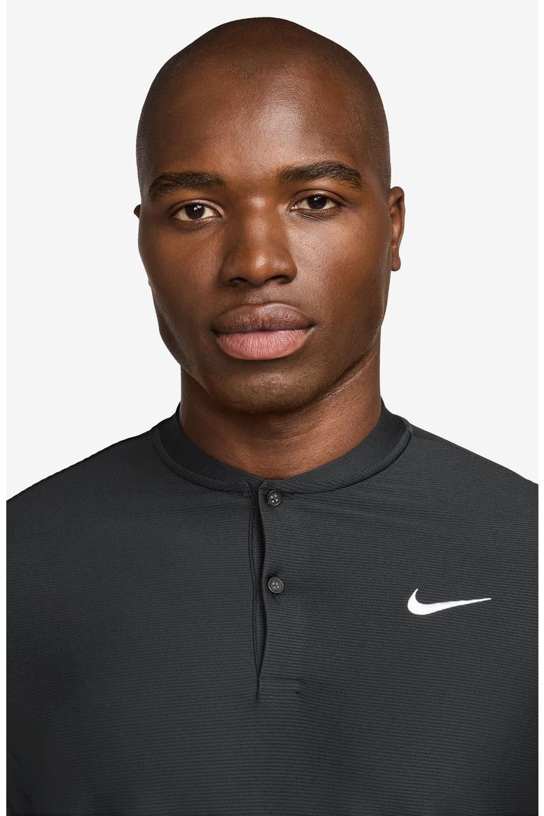 Victory Henley Golf Polo, Alternate, color, BLACK/ WHITE