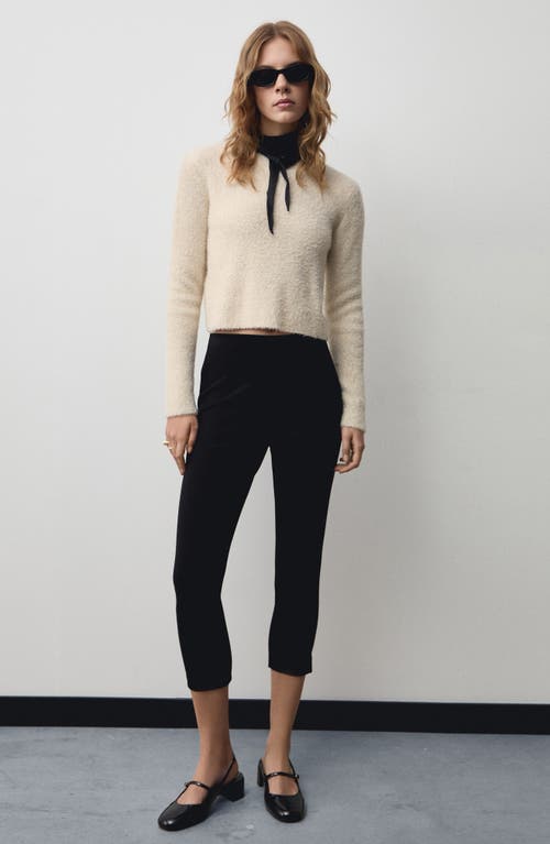 Mango Glitter Detail Long Sleeve In Ecru