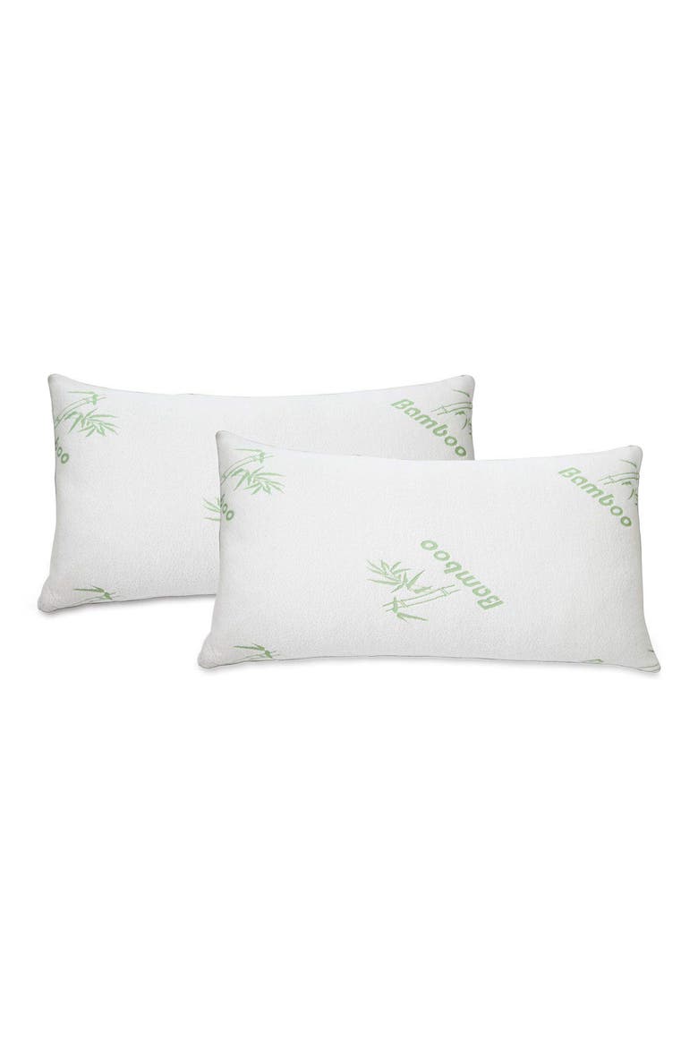 2-Pack Memory Foam Pillows, Main, color, WHITE