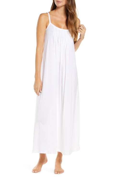 Juliet Pleat Neck Cotton Nightgown