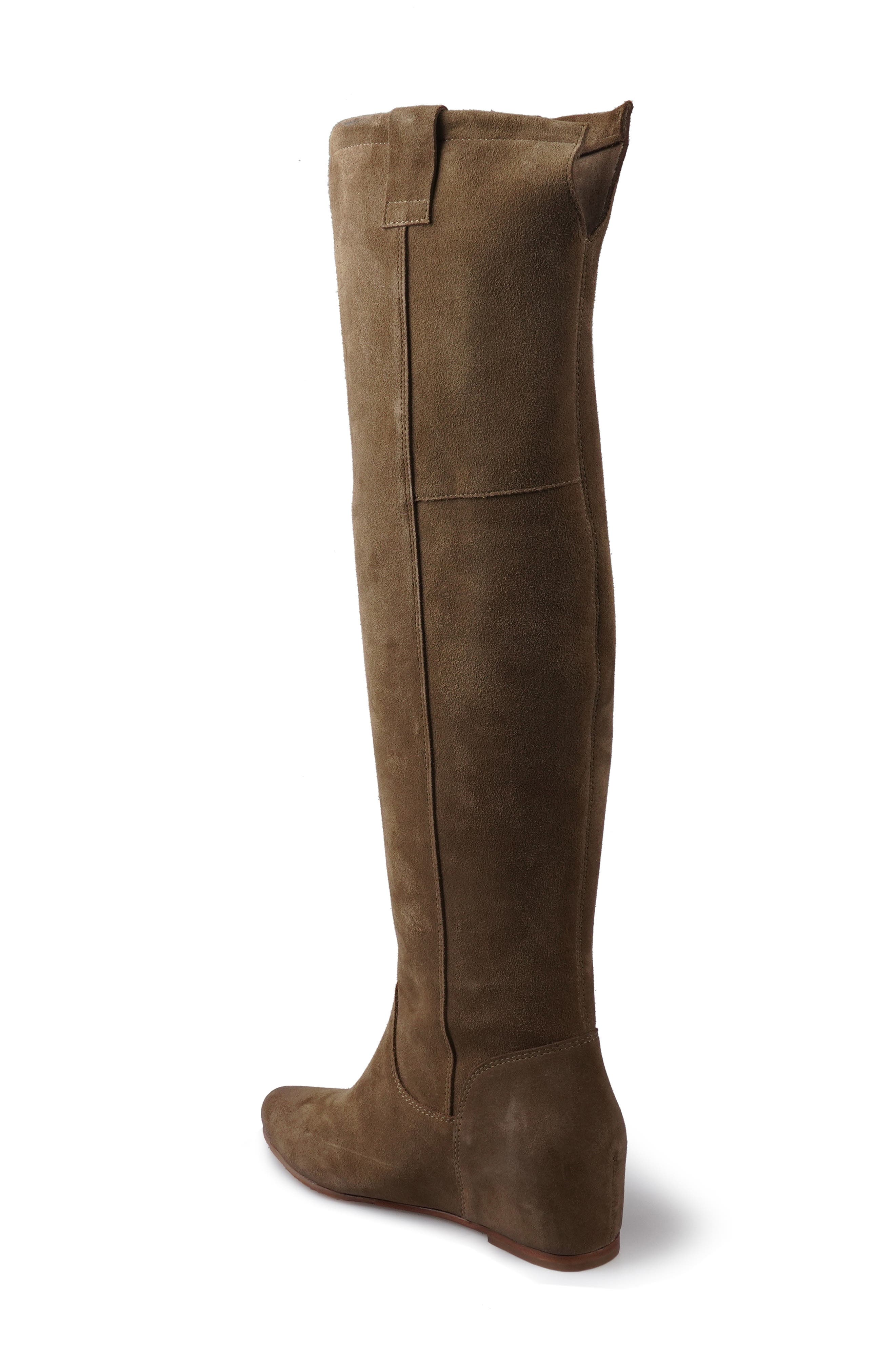ZIGI Beretta Knee High Boot, Alternate, color, Taupe Suede