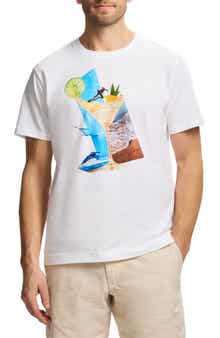 Robert Graham Beach Martini Knit Graphic T-Shirt