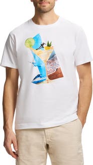 Robert Graham Beach Martini Knit Graphic T-Shirt
