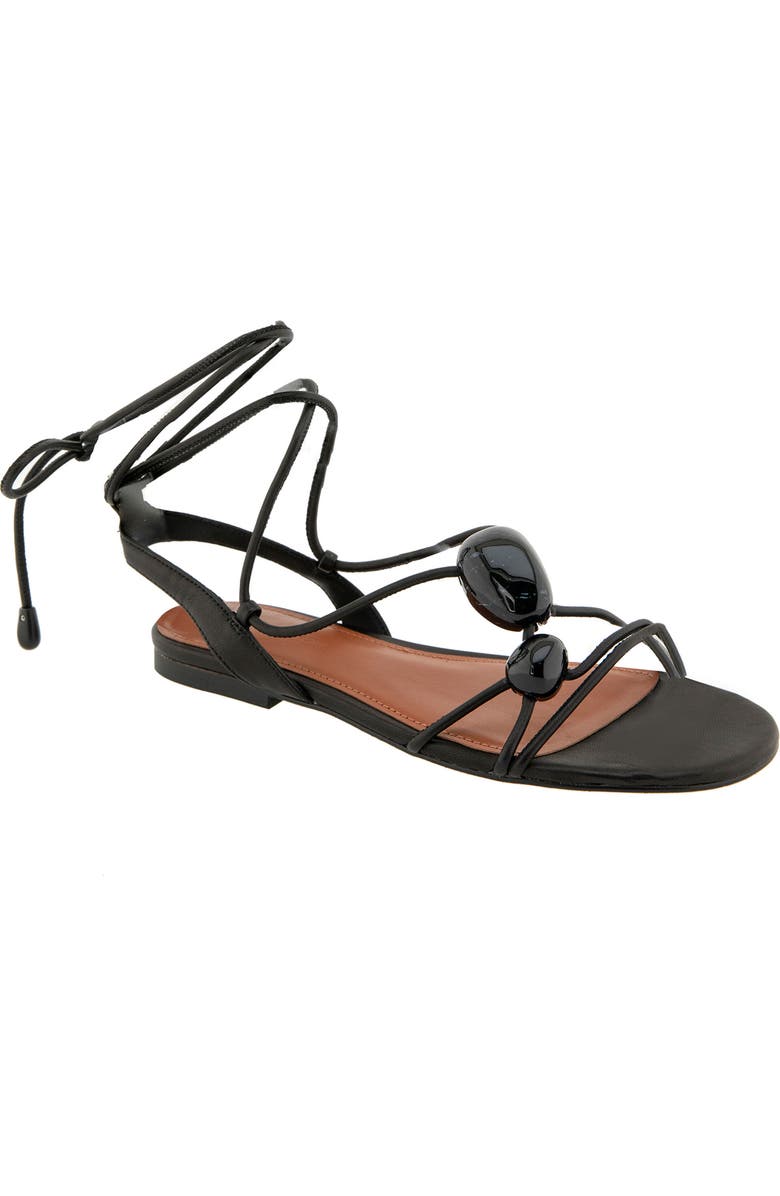 Rebecca Minkoff Anaya Ankle Tie Sandal, Main, color, Black