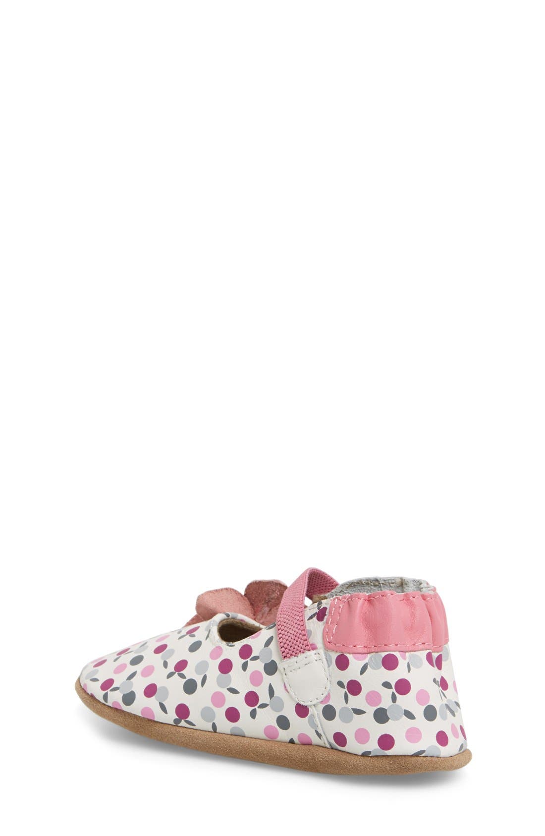 'Kennedy' Mary Jane Crib Shoe, Alternate, color, PINK PATTERN