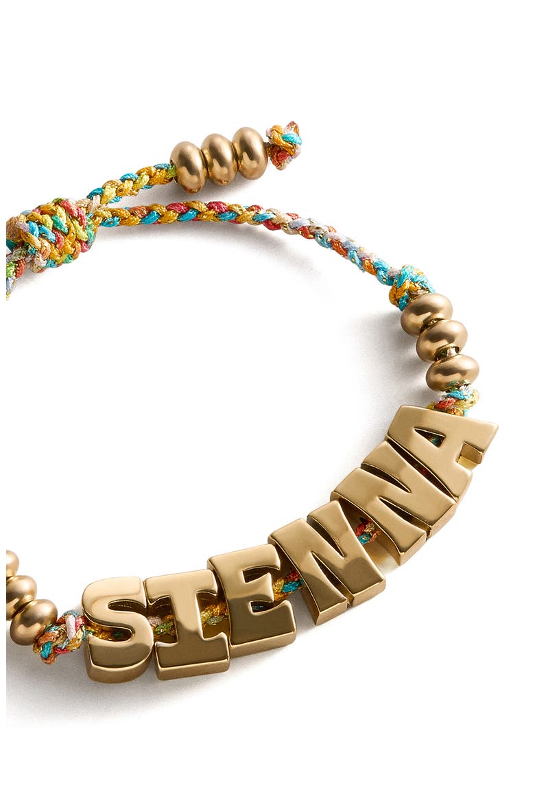 Oversized Waterproof Name Cord Bracelet, Alternate, color, GOLD MULTI