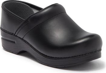 Professional Black Leather Clog