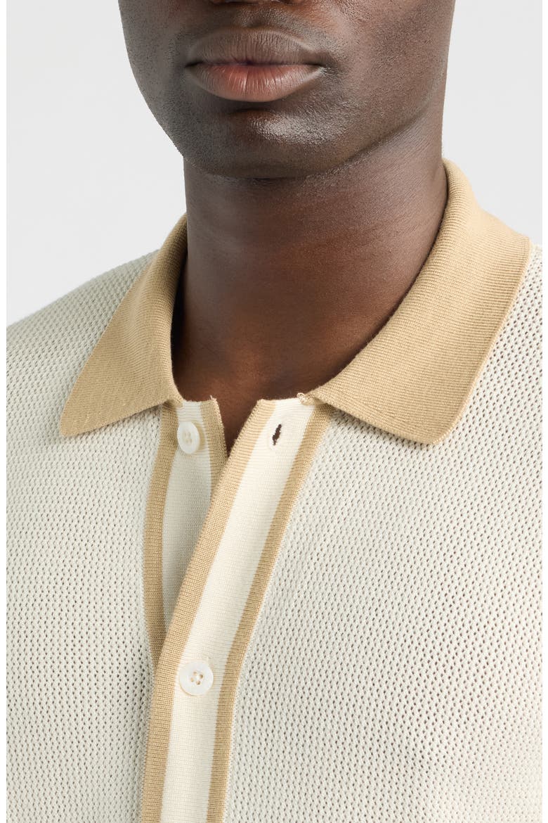 Jorge Short Sleeve Knit Button-Up Shirt, Alternate, color, IVORY- 10