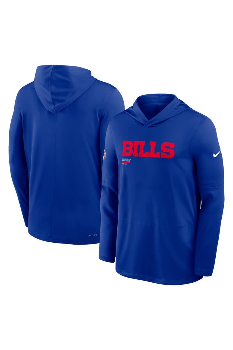 Men's Nike Royal Buffalo Bills Big & Tall Sideline Performance Long Sleeve Hoodie T-Shirt, Alternate, color, Royal