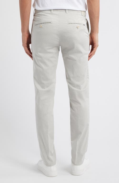 Brax Fabio Micropattern Flat Front Cotton Blend Pants In Sand