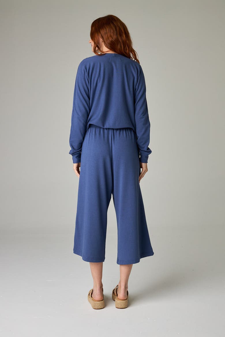 Baikal Eco-Luxe Fleece Crop Pant - Cloud-Soft Comfort, Alternate, color, Deep Ocean