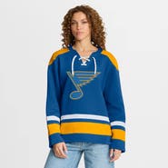 FANATICS Women's Fanatics Blue St. Louis Blues Icing Long Sleeve Lace Up Sweatshirt