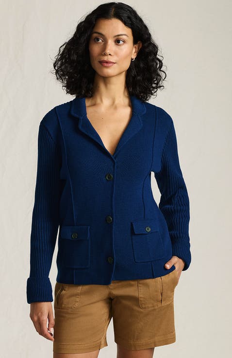 Drifter Ribbed Collared Blazer Sweater