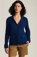 Lands' End Drifter Ribbed Collared Blazer Sweater