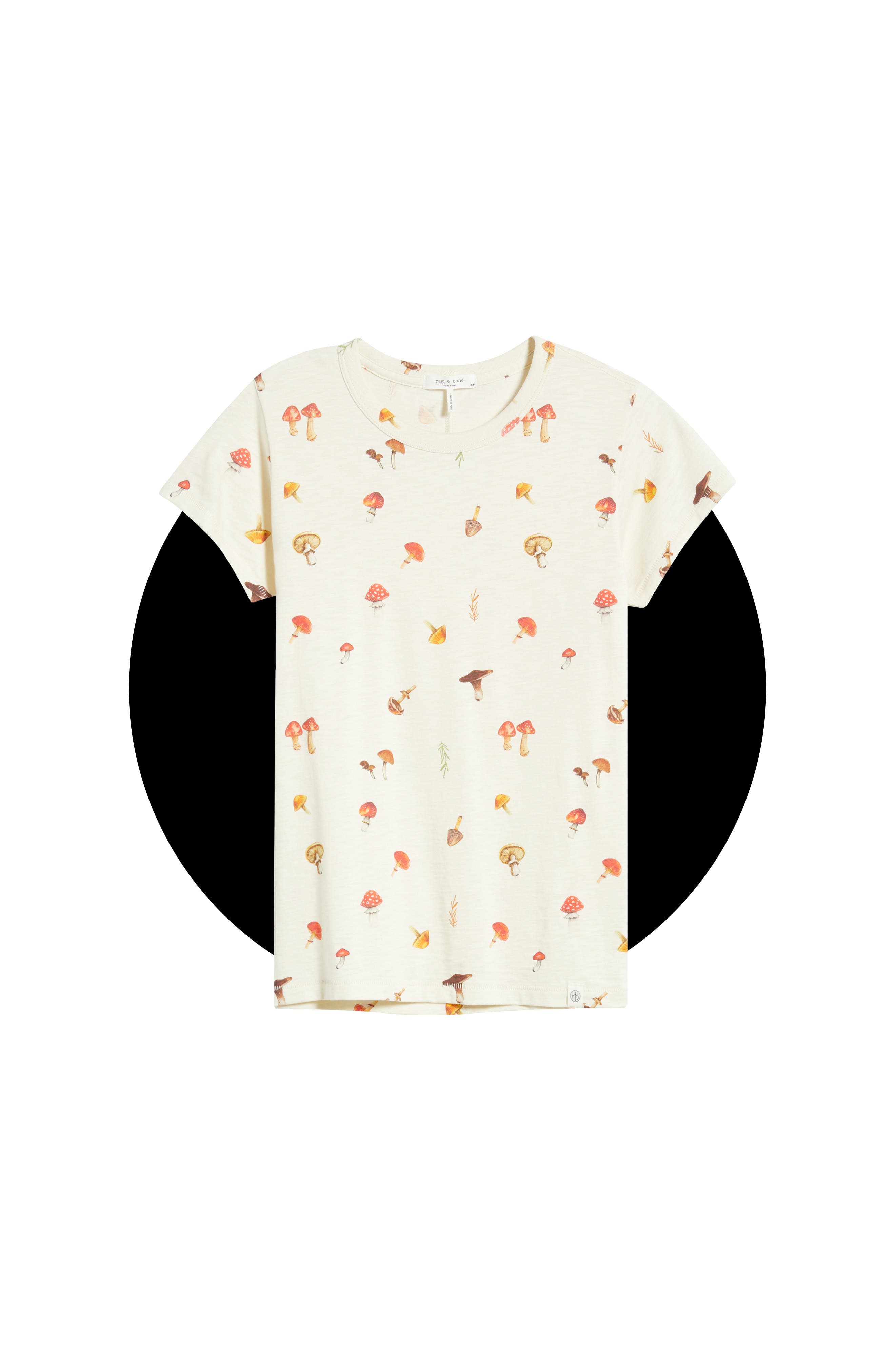 Allover Mushroom Cotton Graphic T-Shirt