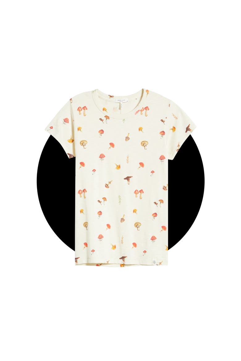 Allover Mushroom Cotton Graphic T-Shirt, Main, color, CHKMU