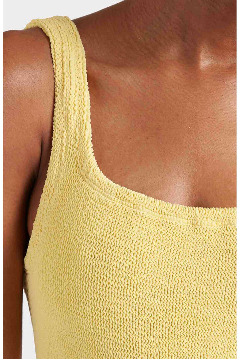 Square Neck One-Piece Swimsuit, Alternate, color, BUTTER