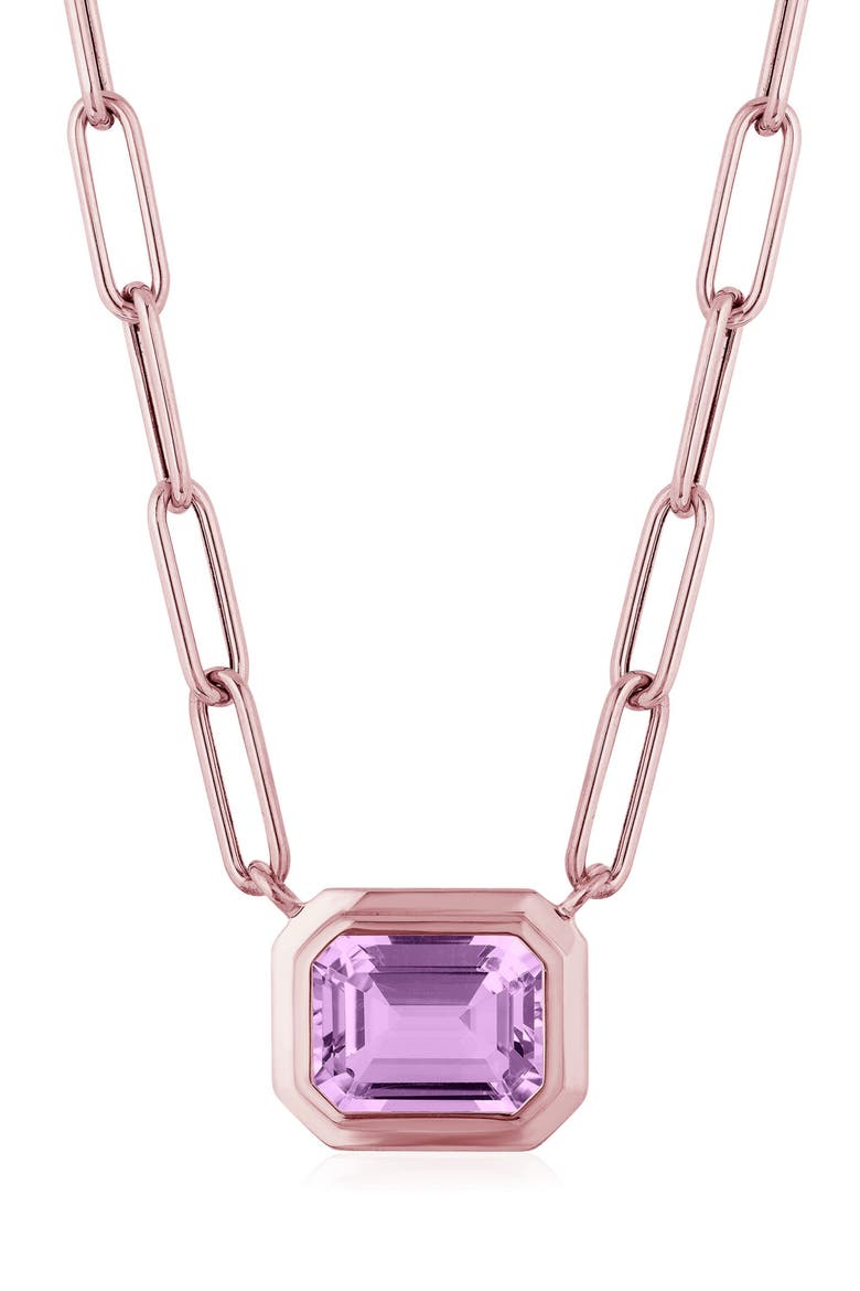 Manhattan Pendant Necklace, Main, color, LAVENDER