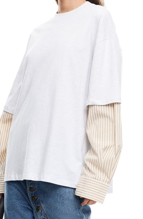 Lioness Bottega Oversize Cotton T-shirt In White