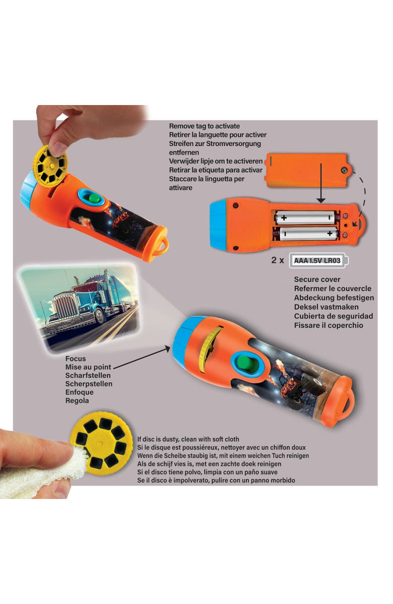 Brainstorm Toys Tractor and Truck Torch and Projector, Alternate, color, Multicolored