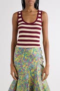 Dries Van Noten Tova Bis Stripe Cotton Rib Tank