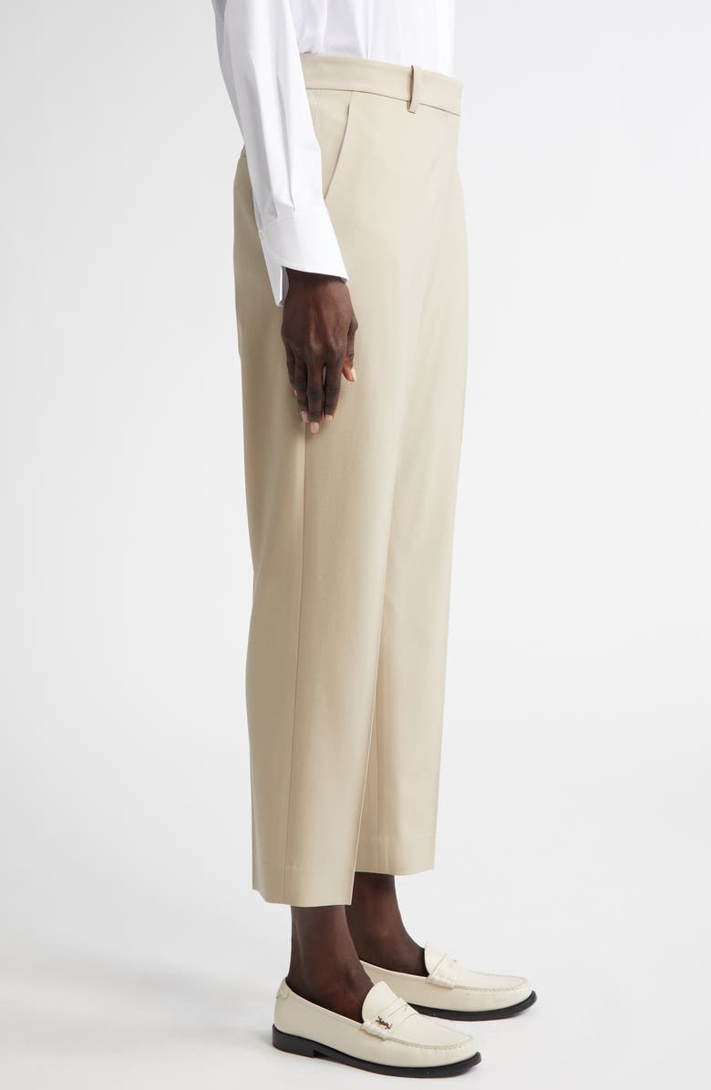 Lafayette 148 New York Clinton Stretch Wool Ankle Pants, Alternate, color, Plaster