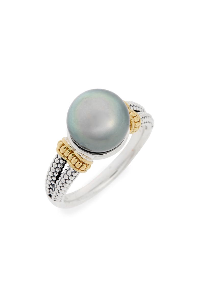 Luna Cultured Pearl Ring, Main, color, BLACK PEARL