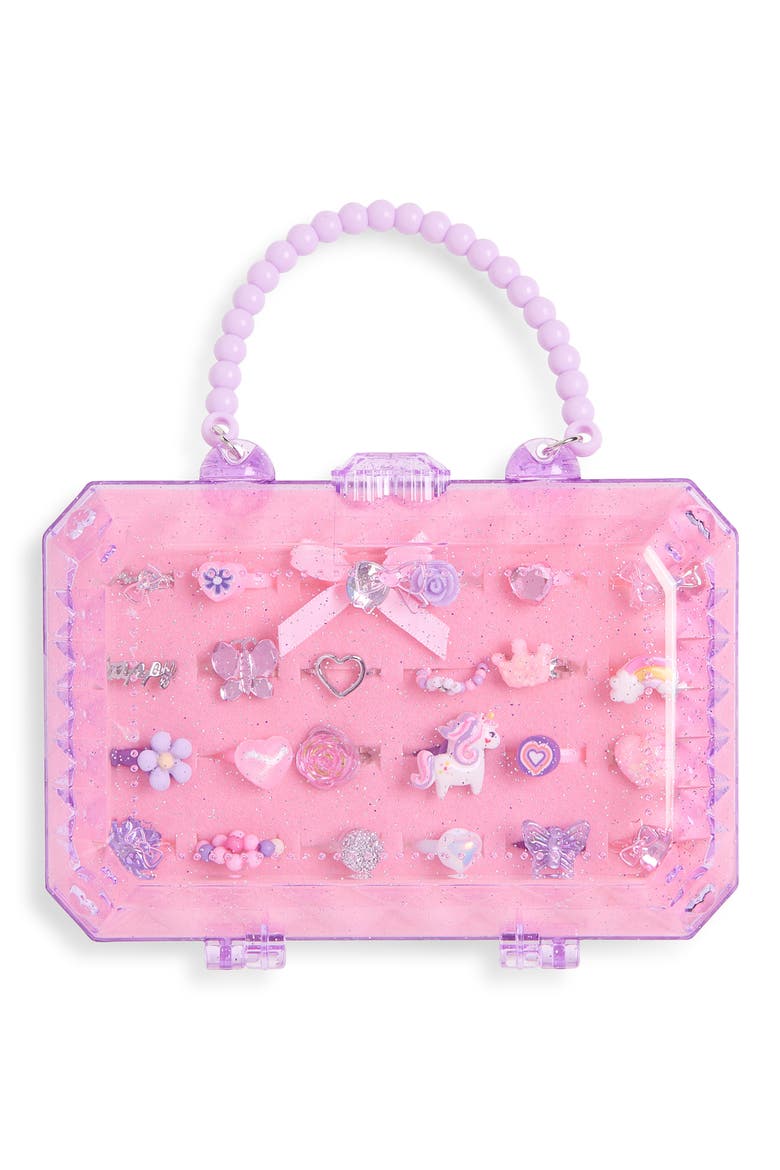 Kids' 24-Piece Case Ring Set, Main, color, PURPLE MULTI