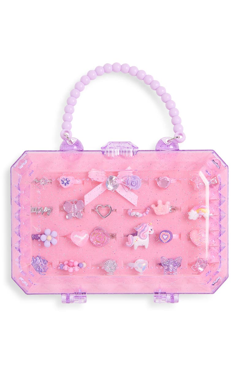 Capelli New York Kids' 24-Piece Case Ring Set, Main, color, Purple Multi