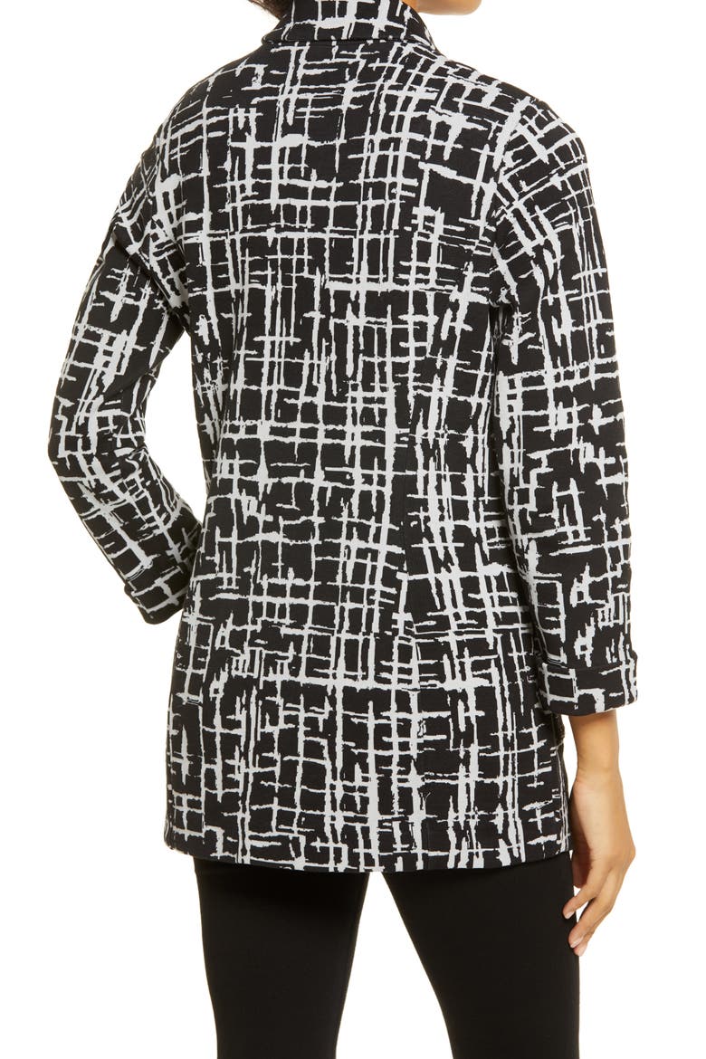 Symphony Open Front Jacket, Alternate, color, BLACK MULTI