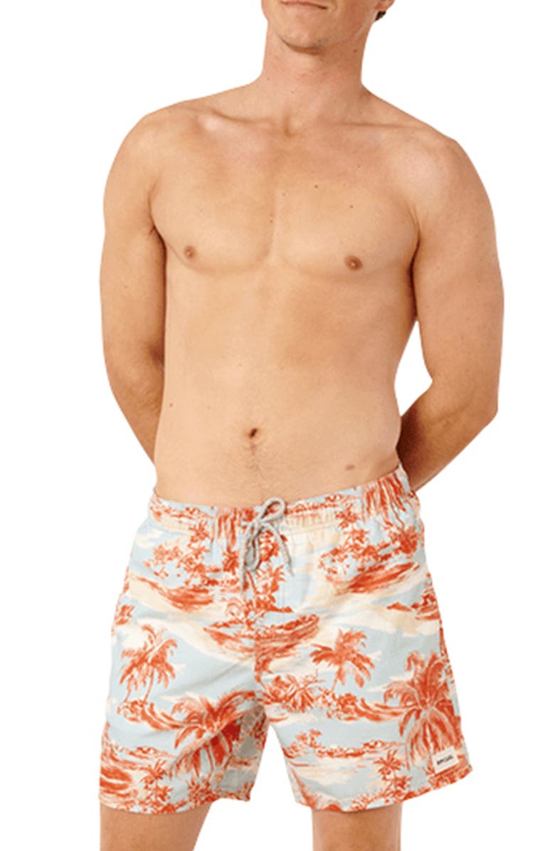 Rip Curl Dreamers 16-Inch Volley Swim Trunks, Main, color, Spray Blue