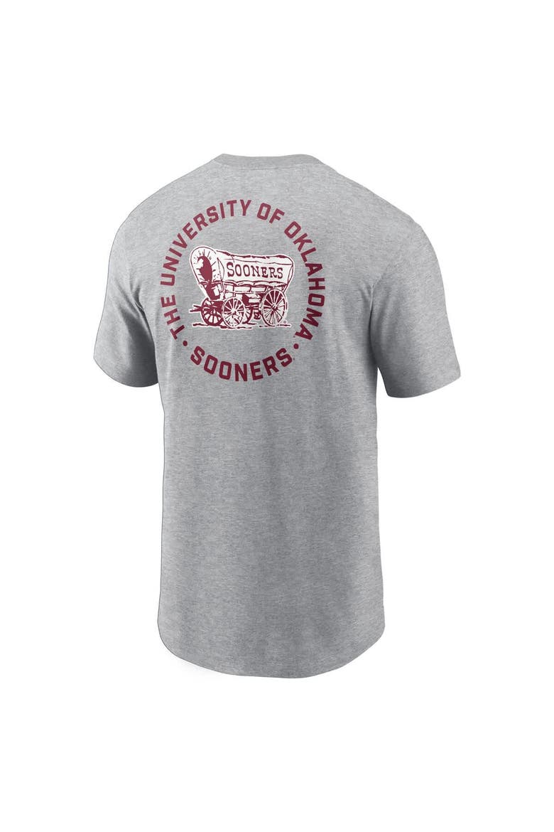 Men's Jordan Brand Heather Gray Oklahoma Sooners Campus 2-Hit T-Shirt, Alternate, color, Heather Gray