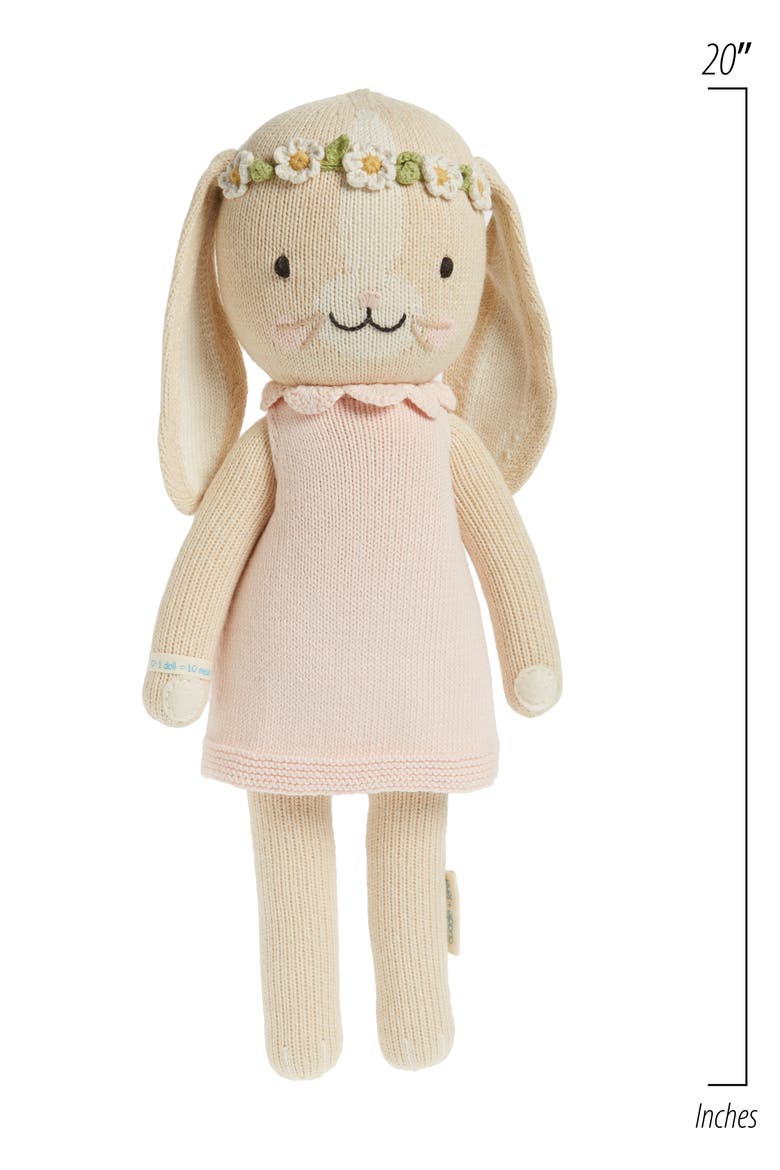 cuddle + kind Blush Hannah the Bunny Stuffed Animal, Alternate, color, PINK