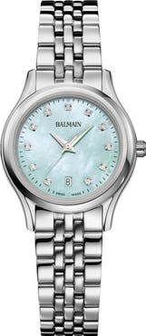 Balmain Beleganza Diamond & Mother-of-Pearl Bracelet Watch, 27.5mm
