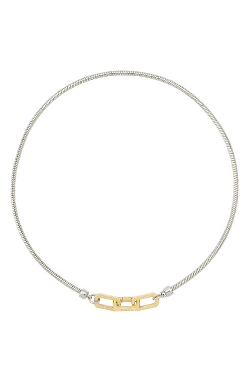 Allsaints Hex Link Snake Chain Collar Necklace In Multi