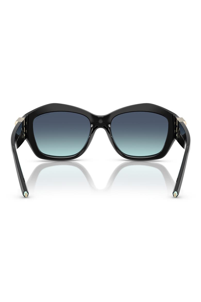 54mm Gradient Pillow Sunglasses, Alternate, color, BLACK / AZURE GRADIENT BLUE