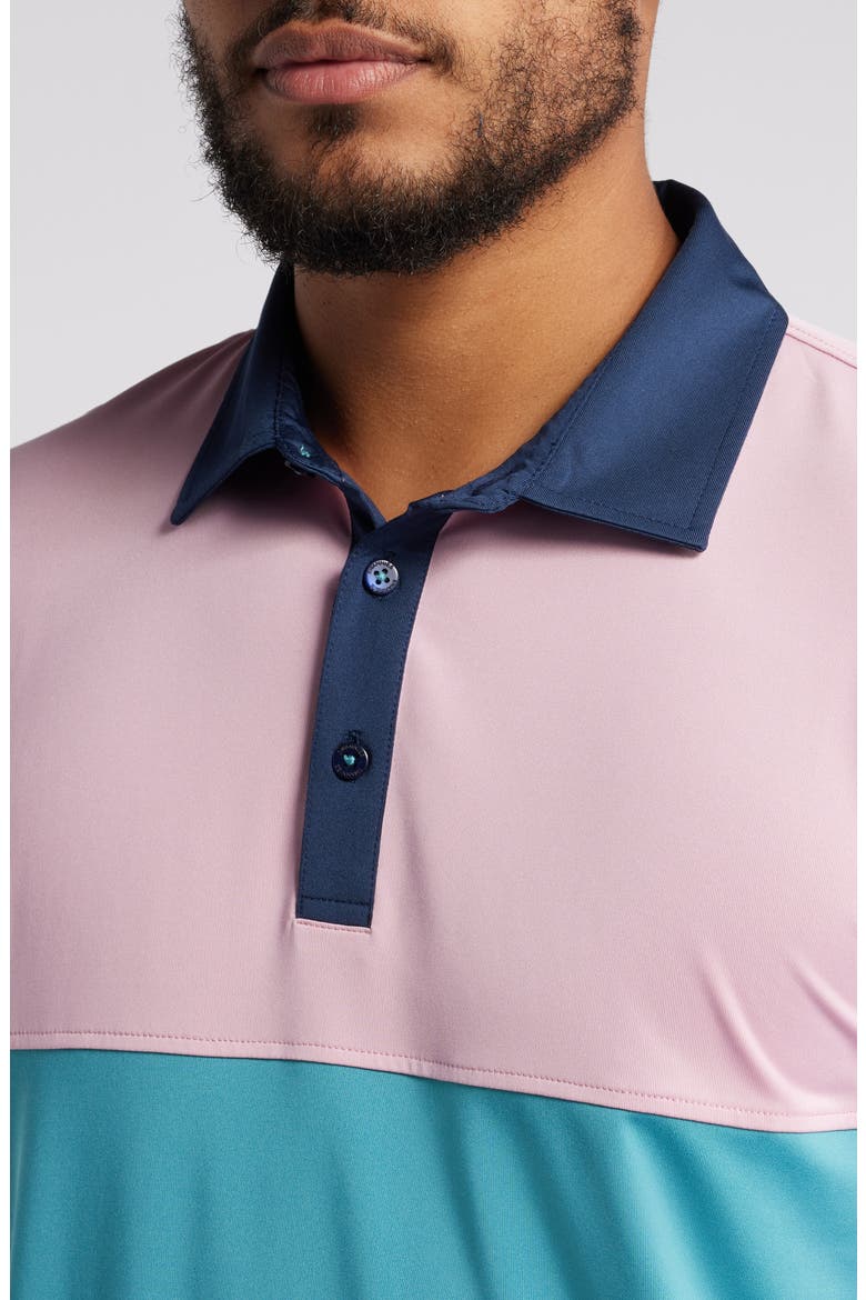 Gibbs Colorblock Golf Polo, Alternate, color, PLUMERIA