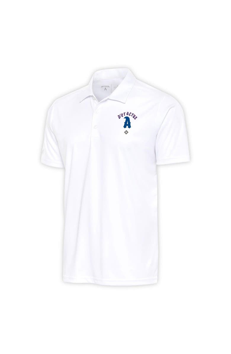 ANTIGUA Men's Antigua White Azules de Veracruz Tribute Polo, Main, color, 