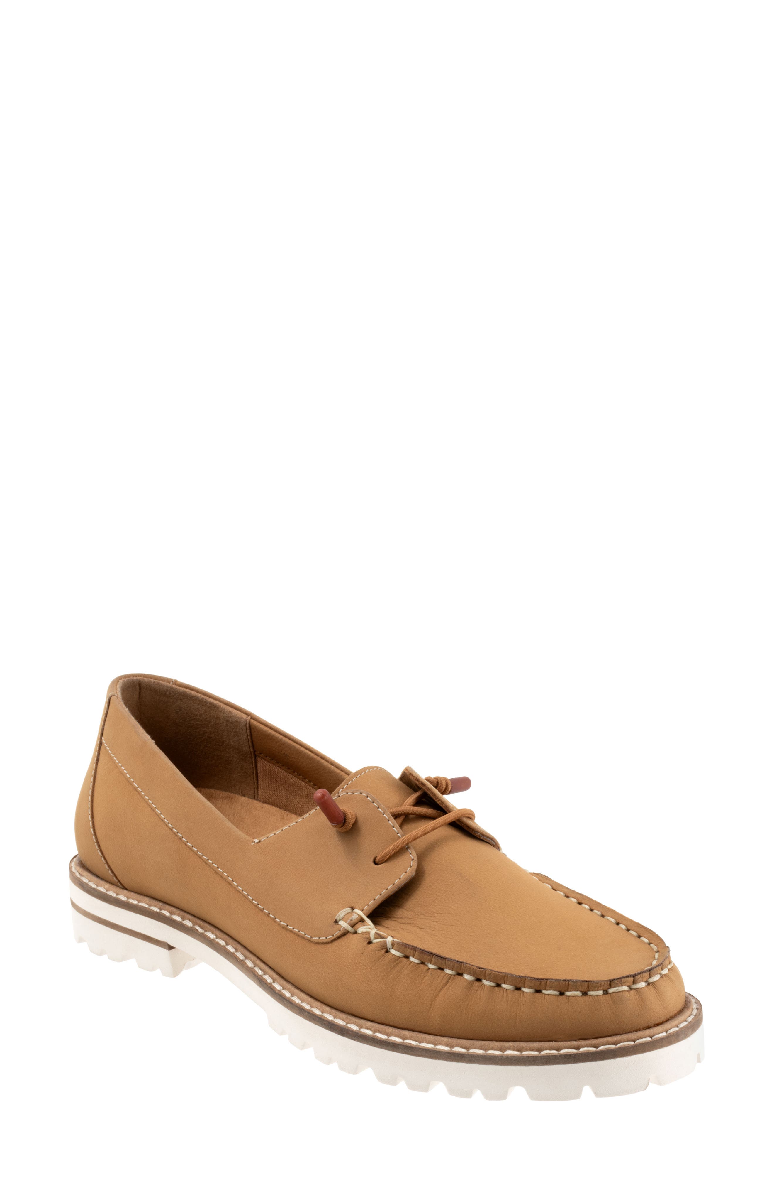 Trotters Farah Boat Shoe, Main, color, Tan Nubuck