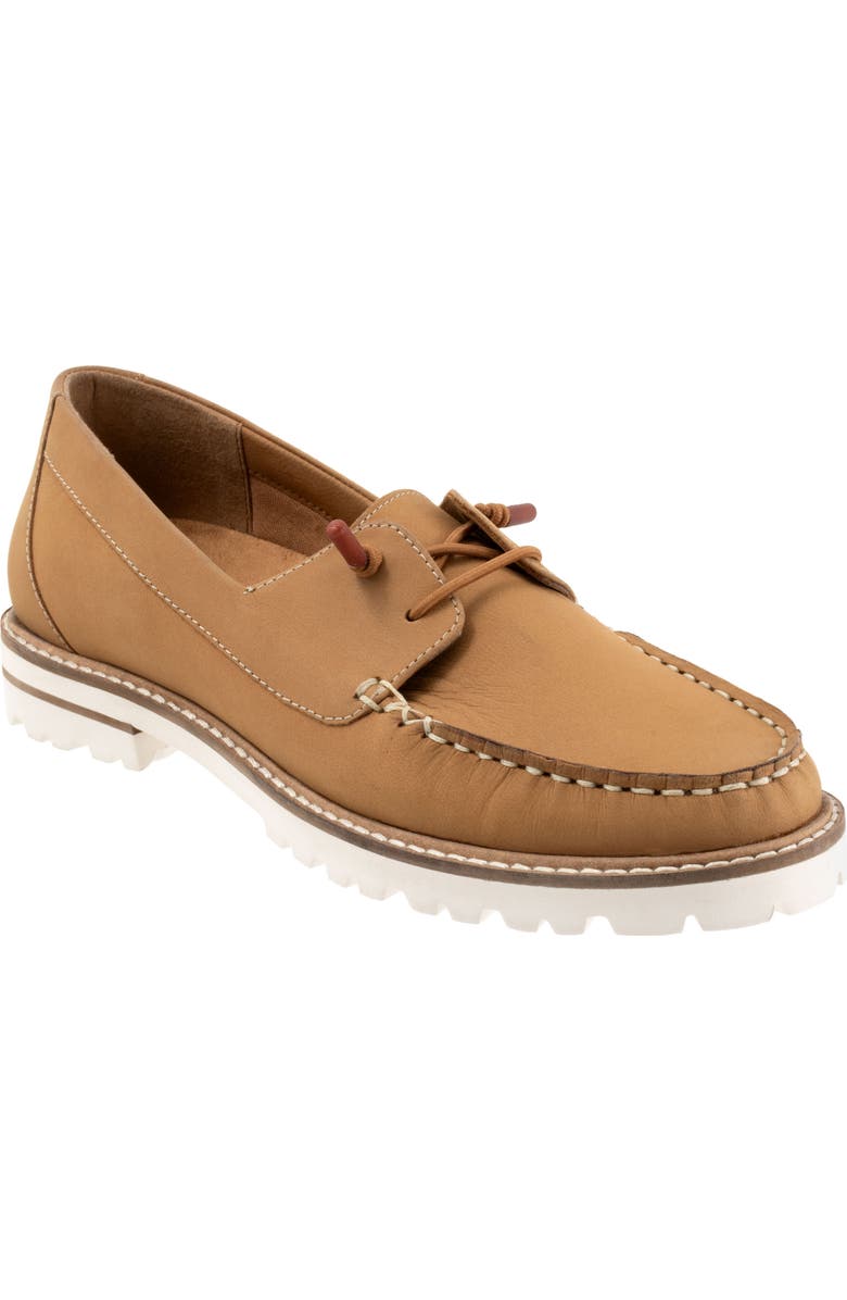 Trotters Farah Boat Shoe, Main, color, Tan Nubuck