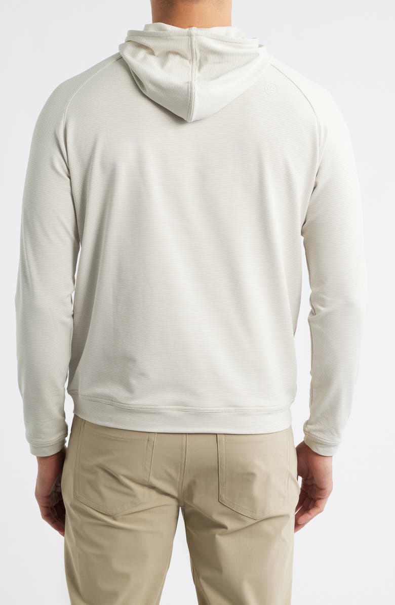 Peter Millar Pine Sugar Stripe Performance Hoodie, Alternate, color, Biscuit