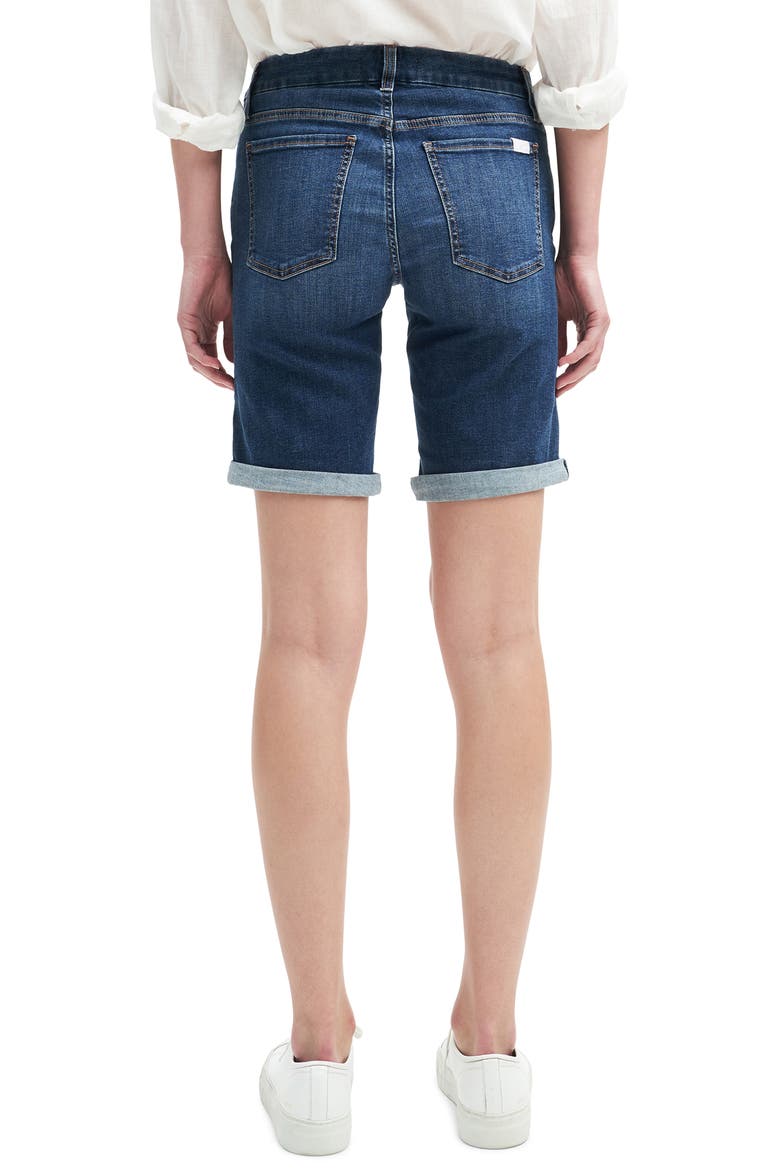 Bermuda Roll Cuff Denim Shorts, Alternate, color, LINDA