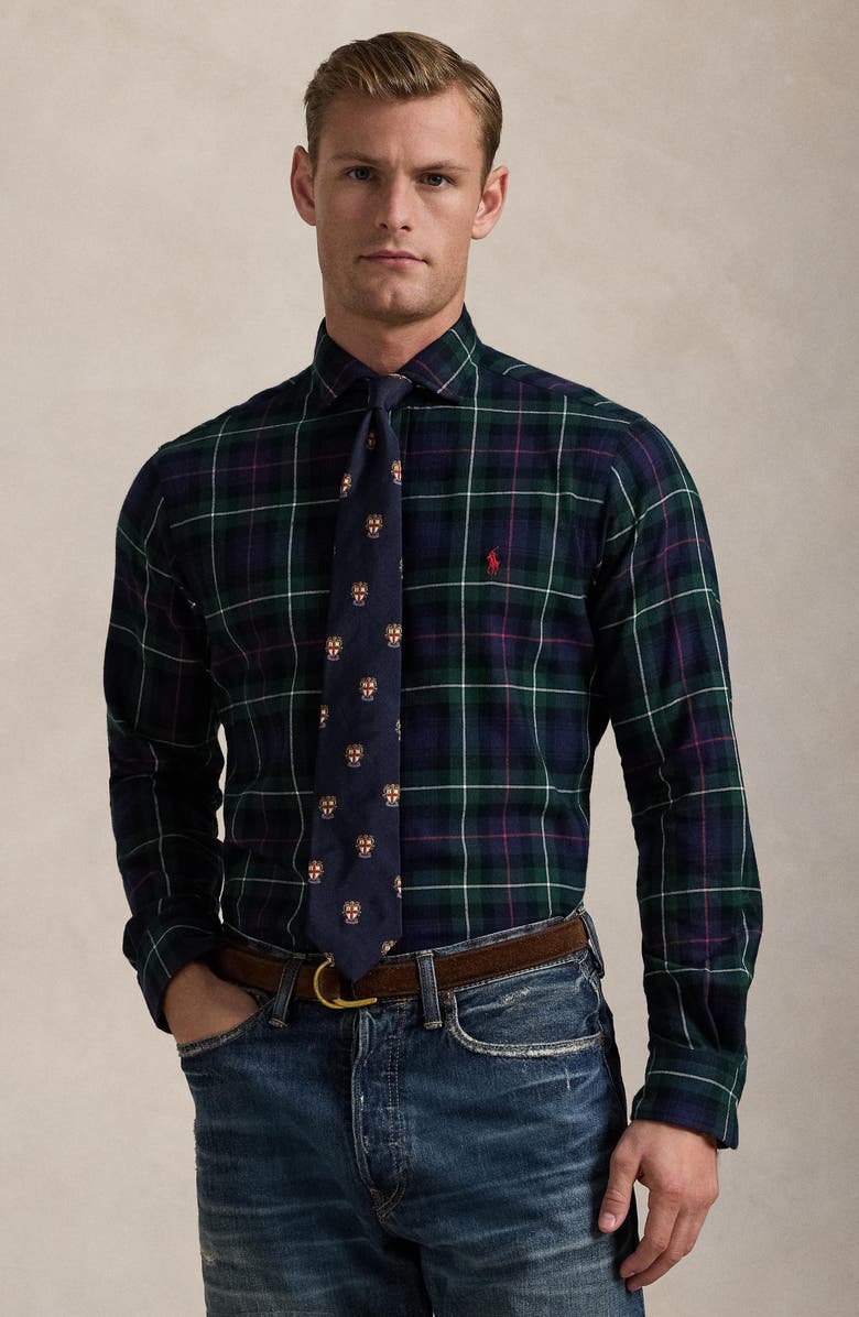 Polo Ralph Lauren Classic Fit Plaid Twill Button-Up Shirt, Alternate, color, 
