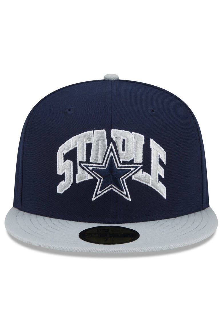 Men's New Era Navy/Gray Dallas Cowboys NFL x Staple Collection 59FIFTY Fitted Hat, Alternate, color, Navy
